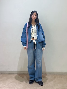 「FREE'S MART（フリーズマート）のアイテム（ブルゾン）」を使った、miyuさん（レディース・164cm）の春コーディネート