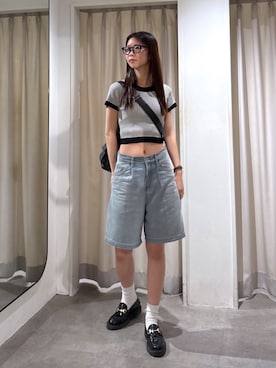 「FREE'S MART（フリーズマート）のアイテム（バッグ）」を使った、miyuさん（レディース・164cm）の夏コーディネート