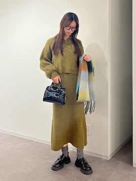 「スカートコーデ」｜miyuさん（レディース・164cm）の冬コーディネート