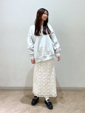 「FREE'S MART（フリーズマート）のアイテム（スウェット）」を使った、miyuさん（レディース・164cm）の冬コーディネート