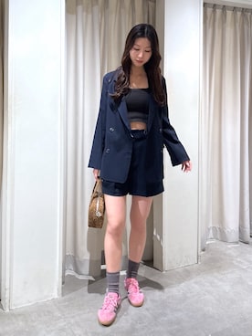 「FREE'S MART（フリーズマート）のアイテム（ジャケット/アウター）」を使った、miyuさん（レディース・164cm）の春コーディネート
