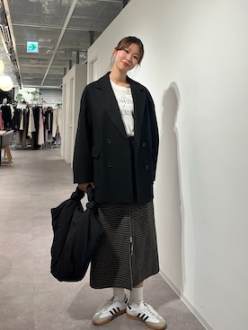 「FREE'S MART（フリーズマート）のアイテム（ピーコート）」を使った、miyuさん（レディース・164cm）の秋コーディネート