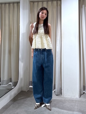 「大人カジュアルコーデ」｜「アイテム（スニーカー）」を使った、miyuさん（レディース・164cm）の夏コーディネート