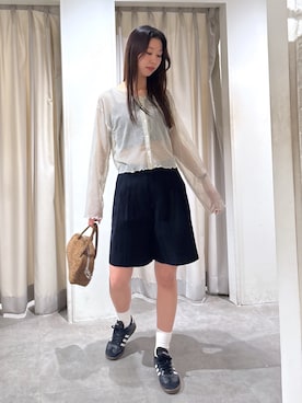 「FREE'S MART（フリーズマート）のアイテム（チノパンツ）」を使った、miyuさん（レディース・164cm）の春コーディネート