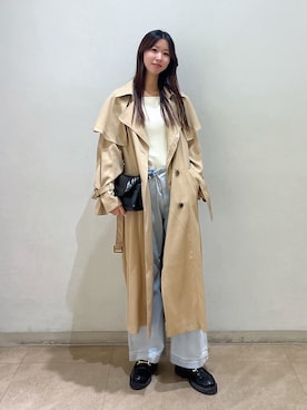 「FREE'S MART（フリーズマート）のアイテム（トレンチコート）」を使った、miyuさん（レディース・164cm）の冬コーディネート