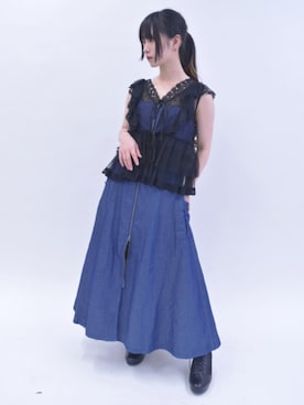 「アイテム（ジャンパースカート）」を使った、ありさん（レディース・155cm）の秋コーディネート