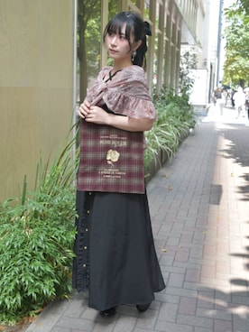 「アイテム（マフラー）」を使った、ありさん（レディース・155cm）の秋コーディネート