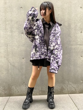 「AXES-X（アクシーズエックス）のアイテム（その他アウター）」を使った、ありさん（レディース・155cm）の秋コーディネート