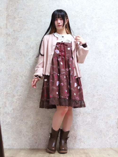 バレンタインプリントチュニック（チュニック）｜axes femme