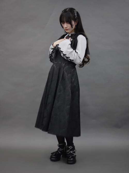 axes femme POETIQUE ワンピース シフォンリボンキャミ