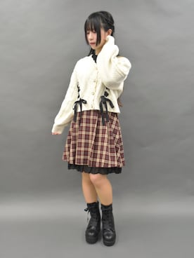 「axes femme POETIQUE（アクシーズファムポエティック）のアイテム（カーディガン/ボレロ）」を使った、ありさん（レディース・155cm）の秋コーディネート