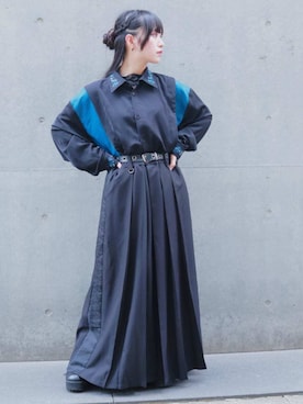 「アイテム（シャツ/ブラウス）」を使った、ありさん（レディース・155cm）の秋コーディネート