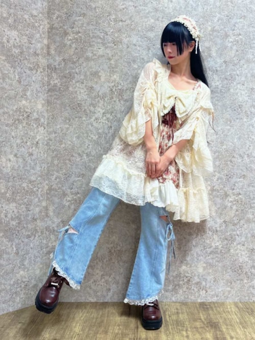 アクシーズファム レーシービッグリボンキャミ axes femme キャミソール レーシービッグリボンキャミ : ZOZOTOWN