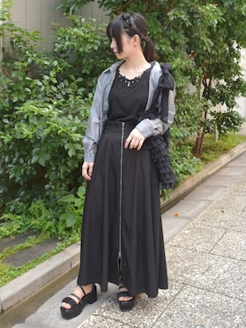 「アイテム（タンクトップ）」を使った、ありさん（レディース・155cm）の夏コーディネート