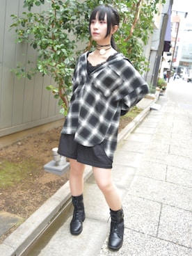 「axes femme（アクシーズファム）のアイテム（カーゴパンツ）」を使った、ありさん（レディース・155cm）の秋コーディネート