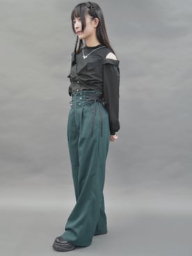 「axes femme POETIQUE（アクシーズファムポエティック）のアイテム（パンツ）」を使った、ありさん（レディース・155cm）の秋コーディネート