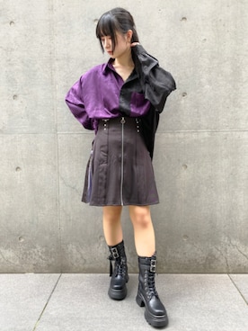 「AXES-X（アクシーズエックス）のアイテム（トップス）」を使った、ありさん（レディース・155cm）の秋コーディネート