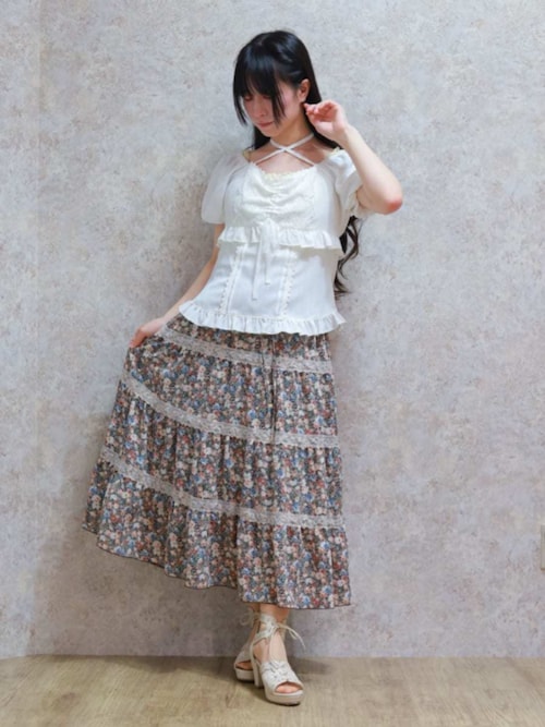 ローズレースタンクトップ（キャミソール）｜axes femme（アクシーズ