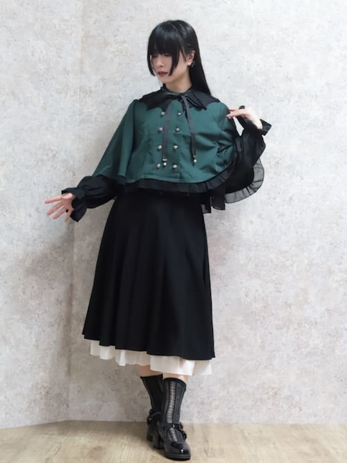 リボン×ジャボブローチ付ブラウス
