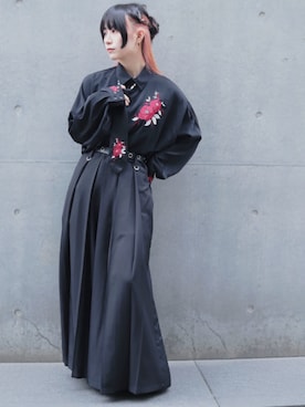 「アイテム（マフラー）」を使った、ありさん（レディース・155cm）の秋コーディネート