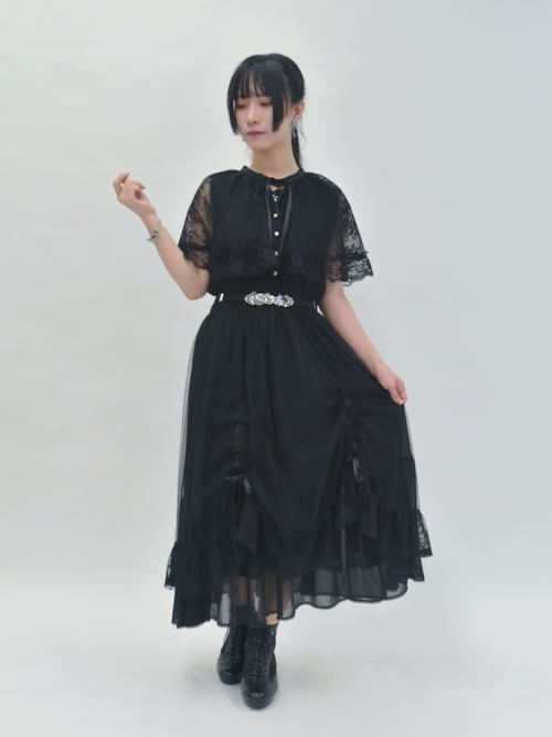 セール】ドロストレースケープワンピース（ワンピース）｜axes femme