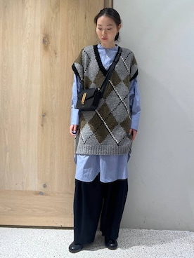 【タグ付き新品】アーガイルハンドニットベスト タグ付き新品】アーガイルハンドニットベスト - メルカリ