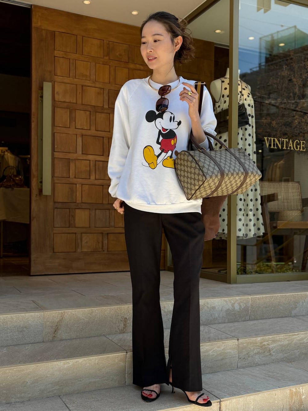 Curensology(カレンソロジー)/シェルタリングブーツカットパンツを使っ