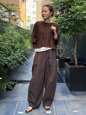 「高見え」｜「アイテム（パンツ）」を使った、erik97さん（レディース・162cm）の夏コーディネート