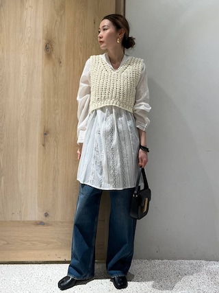 Curensology(カレンソロジー)/コットンレーヨンレースチュニックを使っ