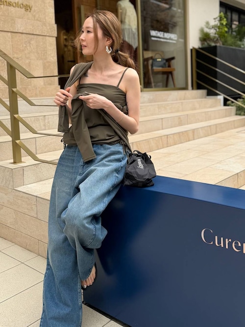 Curensology カレンソロジー　リボンラッシュガード　ブルー　完売 スタイリスト室井由美子さんYouTube紹介アイテム＞Curensology(カレン