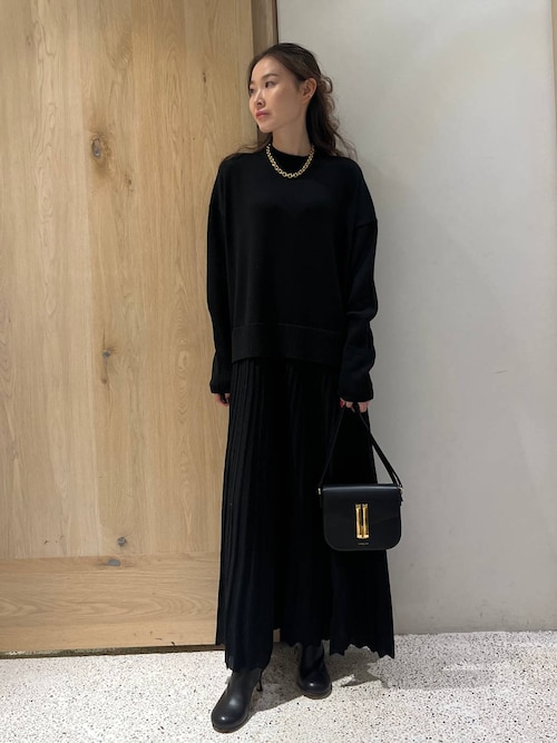 Curensology カレンソロジー プリーツドッキングワンピース Curensology(カレンソロジー)/プリーツドッキングワンピース