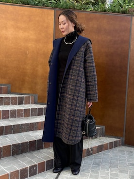 「アイテム（チェスターコート）」を使った、erik97さん（レディース・162cm・30代）の秋コーディネート