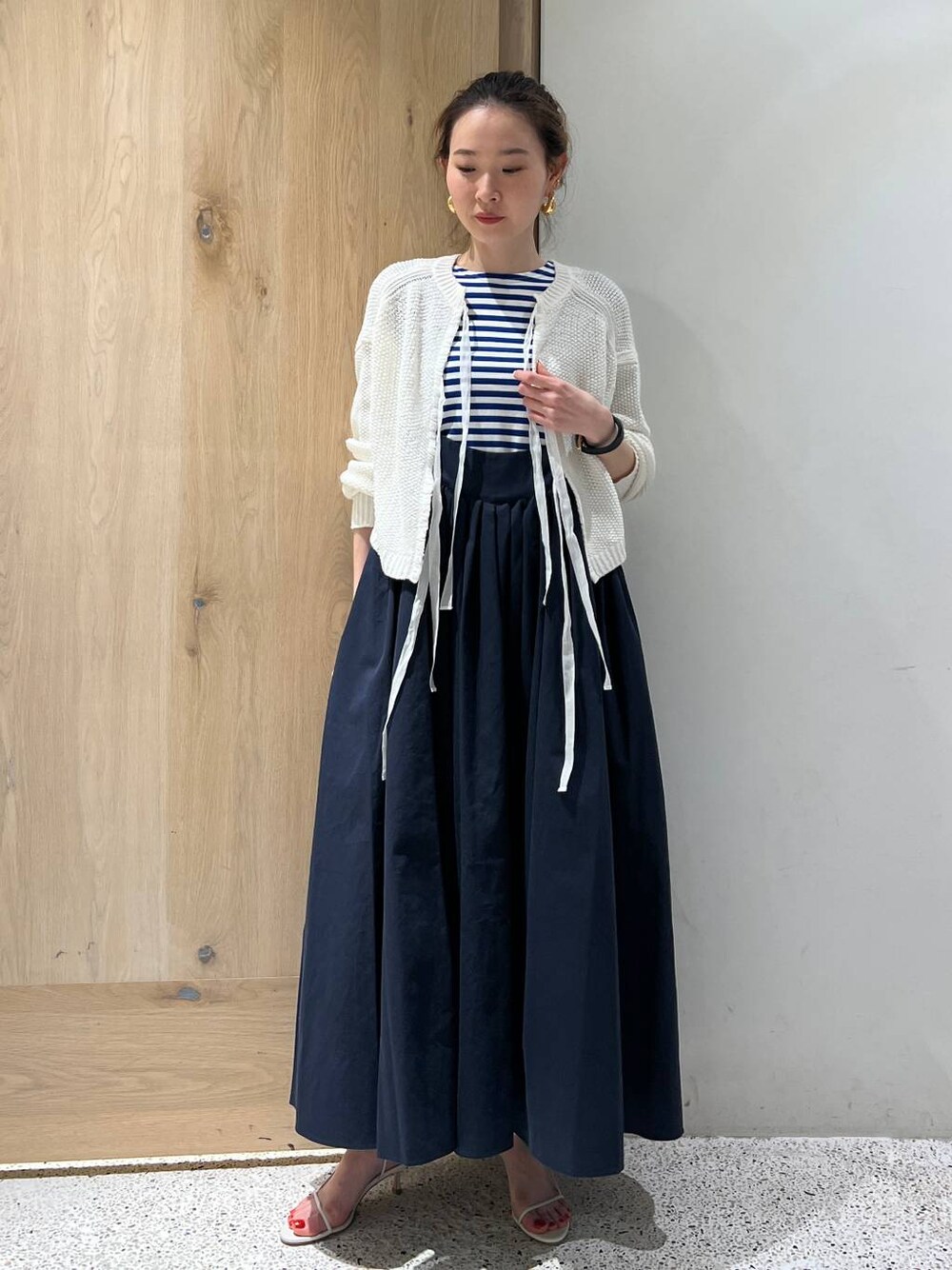 25SS Curensology コットンナイロンタックワンピース 希少 25SS Curensology コットンナイロンタックワンピース