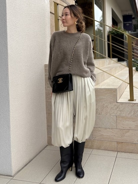 「アイテム（ピアス（両耳用））」を使った、erik97さん（レディース・162cm・30代）の秋コーディネート