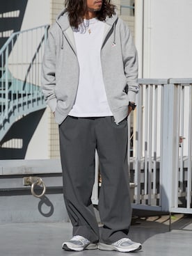 「JERZEES（ジャージーズ）のアイテム」を使った、rooptokyowearさん（メンズ・173cm）の冬コーディネート