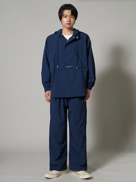 「OK YESTERDAY（オッケーイエスタデイ）のOK YESTERDAY / オーケー イエスタデイ アノラック / ANORAK 2026年 夏 夏服（シャツ/ブラウス、ブルー系）」を使った、rooptokyowearさん（メンズ・173cm）の夏コーディネート