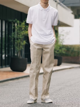 「アイテム（チノパンツ）」を使った、rooptokyowearさん（メンズ・173cm）の夏コーディネート