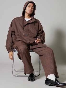 「OK YESTERDAY（オッケーイエスタデイ）のOK YESTERDAY / オーケー イエスタデイ アノラック / ANORAK 2026年 夏 夏服（シャツ/ブラウス、ブルー系）」を使った、rooptokyowearさん（メンズ・173cm）の夏コーディネート