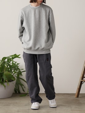 「Gramicci（グラミチ）のGramicci/グラミチ LOOSE TAPERED RIDGE PANT テーパードパンツ 2026年 夏 夏服 秋服（チノパンツ、グリーン系）」を使った、rooptokyowearさん（メンズ・173cm）の夏コーディネート