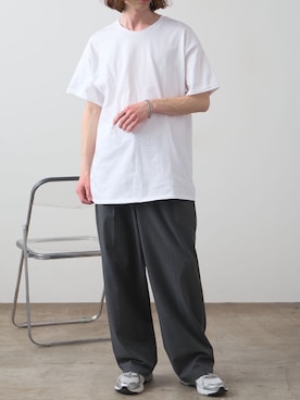 「GILDAN（ギルダン）のアイテム（Tシャツ/カットソー）」を使った、rooptokyowearさん（メンズ・173cm）の夏コーディネート