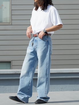 「Levi's（リーバイス）のLEVI'S/リーバイス 501 LOOSE ルーズデニム 2026年 夏 夏服 秋服（デニムパンツ、ブルー系）」を使った、rooptokyowearさん（メンズ・173cm）の夏コーディネート
