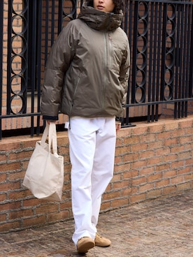 「アイテム（トートバッグ）」を使った、rooptokyowearさん（メンズ・173cm）の秋コーディネート