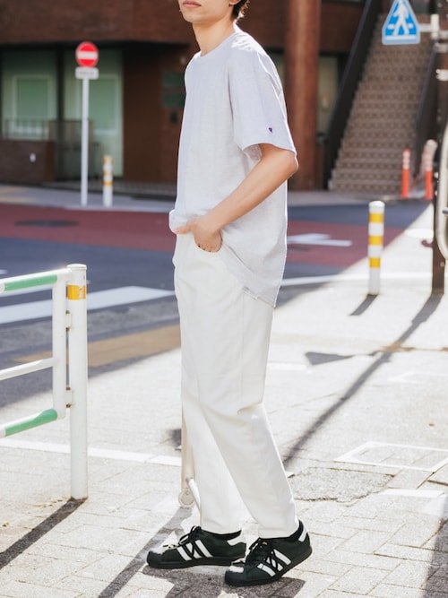 Champion/チャンピオン コットン ワッペン Tシャツ 無地T トップス