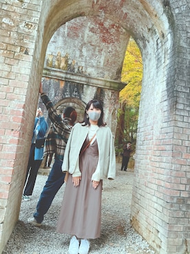 「DANTON（ダントン）のアイテム（ノーカラージャケット）」を使った、susususuさん（レディース・158cm）の春コーディネート