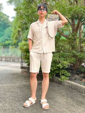 「アイテム（イヤーカフ）」を使った、けろちゃんさん（メンズ・180cm）の夏コーディネート