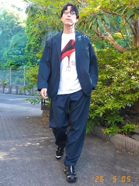 「A.D.S.R.（エーディーエスアール）のアイテム」を使った、けろちゃんさん（メンズ・180cm）の夏コーディネート