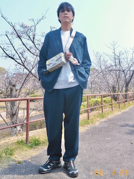 「アイテム（セットアップ）」を使った、けろちゃんさん（メンズ・180cm）の春コーディネート