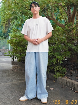 「MM6 Maison Margiela（ｴﾑｴﾑｼｯｸｽ ﾒｿﾞﾝ ﾏﾙｼﾞｪﾗ）のT-SHIRT（Tシャツ/カットソー）」を使った、けろちゃんさん（メンズ・180cm）の秋コーディネート