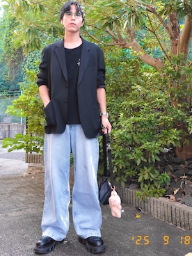 「アイテム（チャーム）」を使った、けろちゃんさん（メンズ・180cm・30代）の秋コーディネート
