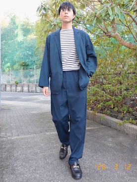 「A.D.S.R.（エーディーエスアール）のアイテム」を使った、けろちゃんさん（メンズ・180cm）の春コーディネート